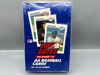 1991 Line Drive Minor League AA Baseball Factory Sealed Wax Box