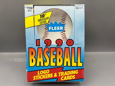 1990 Fleer Baseball Complete Wax Box