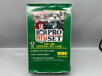1990 Pro Set Football Factory Sealed Wax Box