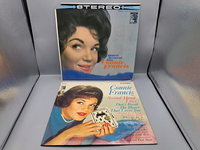 Lot of (2) Connie Francis Vinyl Albums - Varying Conditions - Records are untested by the 