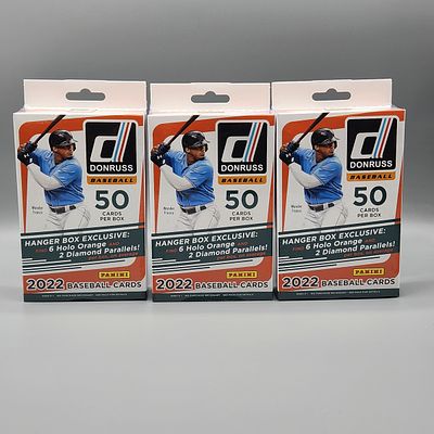 (3) 2022 Donruss Baseball Hanger Boxes