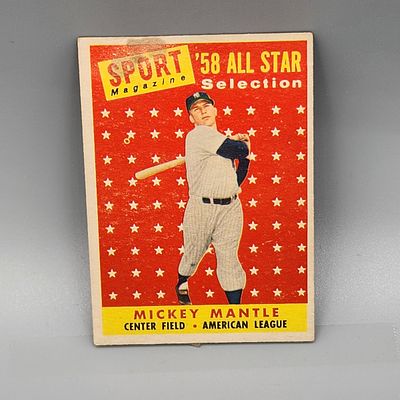 1958 Topps Mickey Mantle #487 HOF