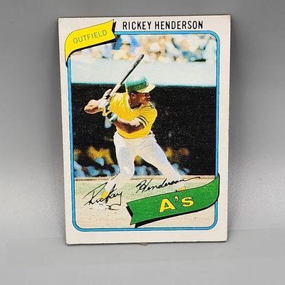 1980 Topps Rickey Henderson #482 Rookie HOF