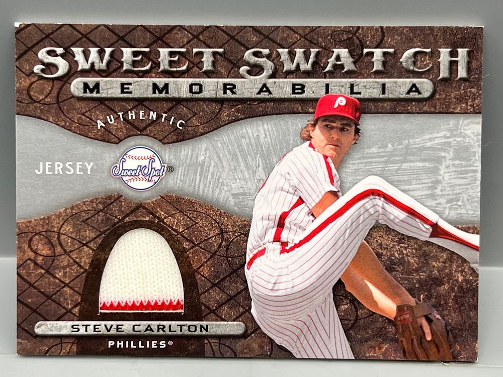 2009 Upper Deck Sweet Spot Steve Carlton Sweet Swatch Memorabilia Game Used Relic