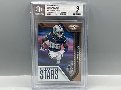 2022 Panini Certified Ceedee Lamb Certified Stars Mirror Bronze #226/249 BGS Mint 9