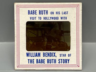 1940s Ansco Babe Ruth In The Babe Ruth Story With William Bendix Promotional Slide