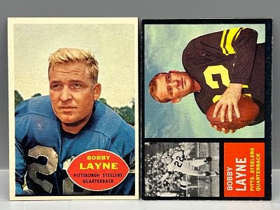 1960 and 1962 Topps Bobby Layne #93 & 127