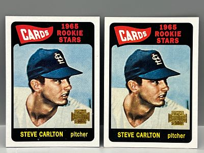 Lot of (2) 2001 Topps Archives Steve Carlton Reprint RCs #477