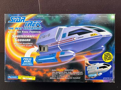 1992 Playmates Star Trek TNG Shuttlecraft Goddard With Original Box - Untested - Appears 
