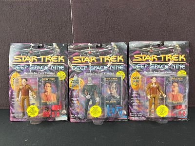 1993 Playmates Star Trek Deep Space Nine Lot of 3 Action Figures - Sealed on card