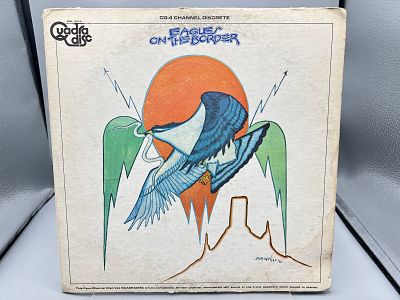 1974 The Eagles On The Border Quadrophonic Vinyl Album - QD-1004 - Seam Splitting - Records are 