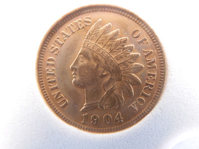 1904 Indianhead, Full Liberty, 3 Diamonds, Cleaned