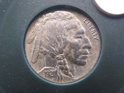 1921 Buffalo Nickel, MS-63 Like