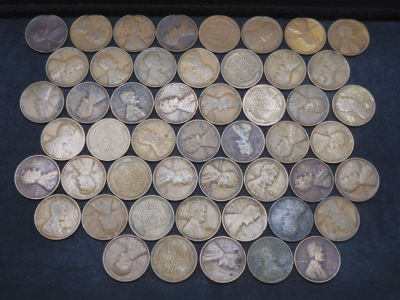 (50) 1910 Lincoln Wheat Cents