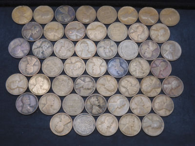 (50) 1916-P Lincoln Wheat Cents