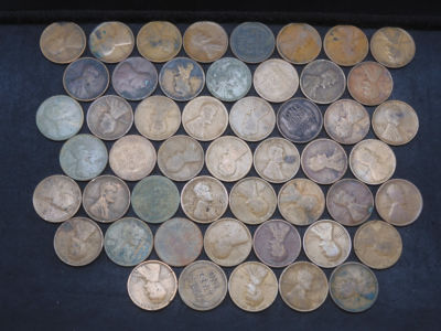 (50) 1917-P Lincoln Wheat Cents