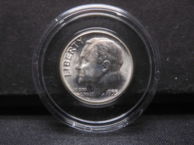 1955 Roosevelt 10c. BU+ 90% Silver