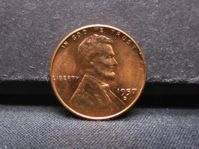 1957-D Lincoln Wheat Cent. RED BU