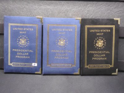 PRESIDENTIAL DOLLAR SET JOHN Q ADAMS P & D ANACS MS67 - S PROOF 69 DCAM