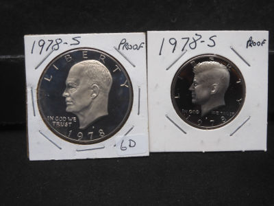 1978S PROOF IKE DOLLAR & KENNEDY HALF