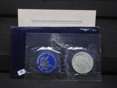 1971S UNC IKE DOLLAR 40% SILVER BLUE PACK