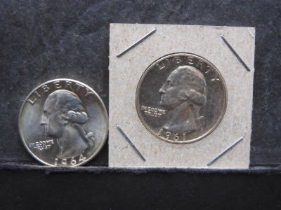 1961 & 1964 Washington Quarters