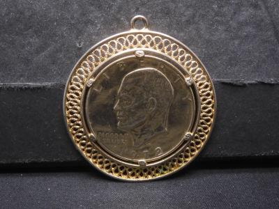 1972-D Eisenhower Dollar in Pendant
