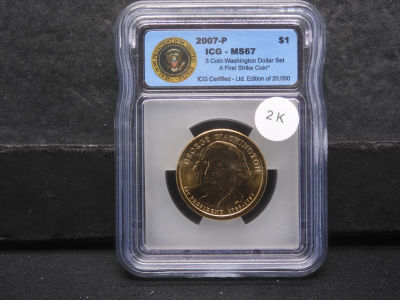 2007-P ICG MS 67 - George Washington Dollar