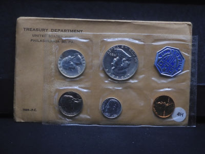 1959 Proof Set - includes Three 90% Silver coins