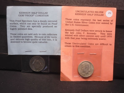 1967 Unc. & 1986S Proof Kennedy Halves