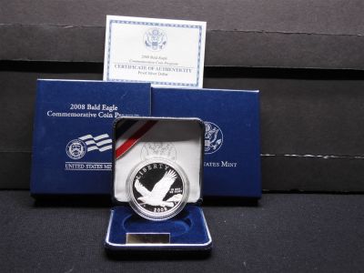 2008-P Bald Eagle UNC Silver Dollar in OGP w/COA Condition: You will receive a Tracking Number 