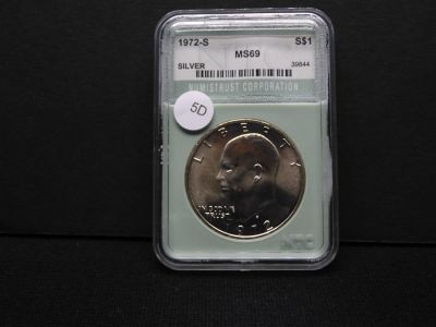 1972-S Eisenhower Dollar NTC MS 69. 1972-S Eisenhower Dollar NTC MS 69 Condition: You will 