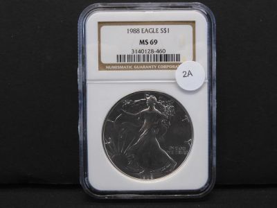 1988 American Silver Eagle 1oz. Fine Silver MS 69 NGC