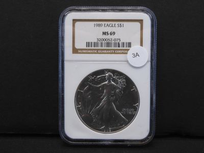 1989 American Silver Eagle 1oz. Fine Silver MS 69 NGC