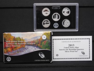 2013-S Silver United States Mint America The Beautiful Quarters Silver Proof Set