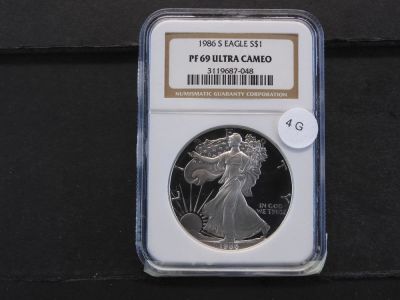 1986-S American Silver Eagle First Year Key Date - PF69 Ultra Cameo NGC