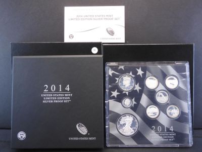 2014 US Mint Limited Edition Silver Proof Set, West Point ASE &amp; 7- S Mint 90% Silver coins