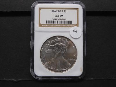 1996 American Silver Eagle 1oz. Fine Silver MS 69 NGC