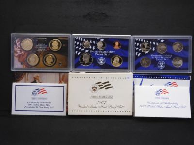 2007-SUS Mint Proof Set W/Presidential $1 Proof Set/2007-S 50 State Quarter Proof Set &amp; 