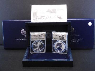 2013 West Point 2 Coin Mint Set ANACS - EU70 DCAM &amp; RP70 DCAM First Strike Coins - Reverse 