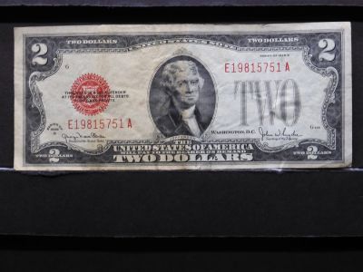 1928G - Red Seal $2 US Note Condition: You will receive a Tracking Number from STAMPS.COM once 