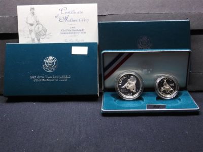 1995-S Civil War Proof 2 Coin Set - OGP Condition: You will receive a Tracking Number from 