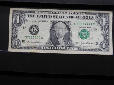 2003A $1 Federal Reserve Note (STAR NOTE) - Lucky 7777's Condition: You will receive a Tracking 