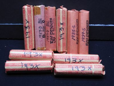 10 Rolls of Lincoln Wheat Cents Condition: You will receive a Tracking Number from STAMPS.COM 