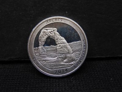 2014-S ARCHES Proof Quarter - Beautiful! Condition: You will receive a Tracking Number from 