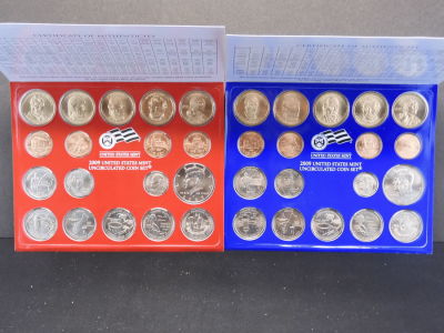 2009 P&D US Mint Uncirculated Coin Sets - $14.36 Face. 2009 P&amp;D US Mint Uncirculated Coin 