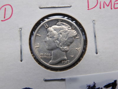 1917-D Silver Mercury Dime Condition YES WE SHIP ALL COINS. Pricing depends on destination, we 