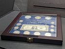 United States Silver Collection in Nice Wooden Display Box - Currency , Several Coins & Image - 1