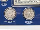 United States Silver Collection in Nice Wooden Display Box - Currency , Several Coins & Image - 5