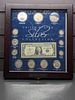 United States Silver Collection in Nice Wooden Display Box - Currency , Several Coins & Image - 10